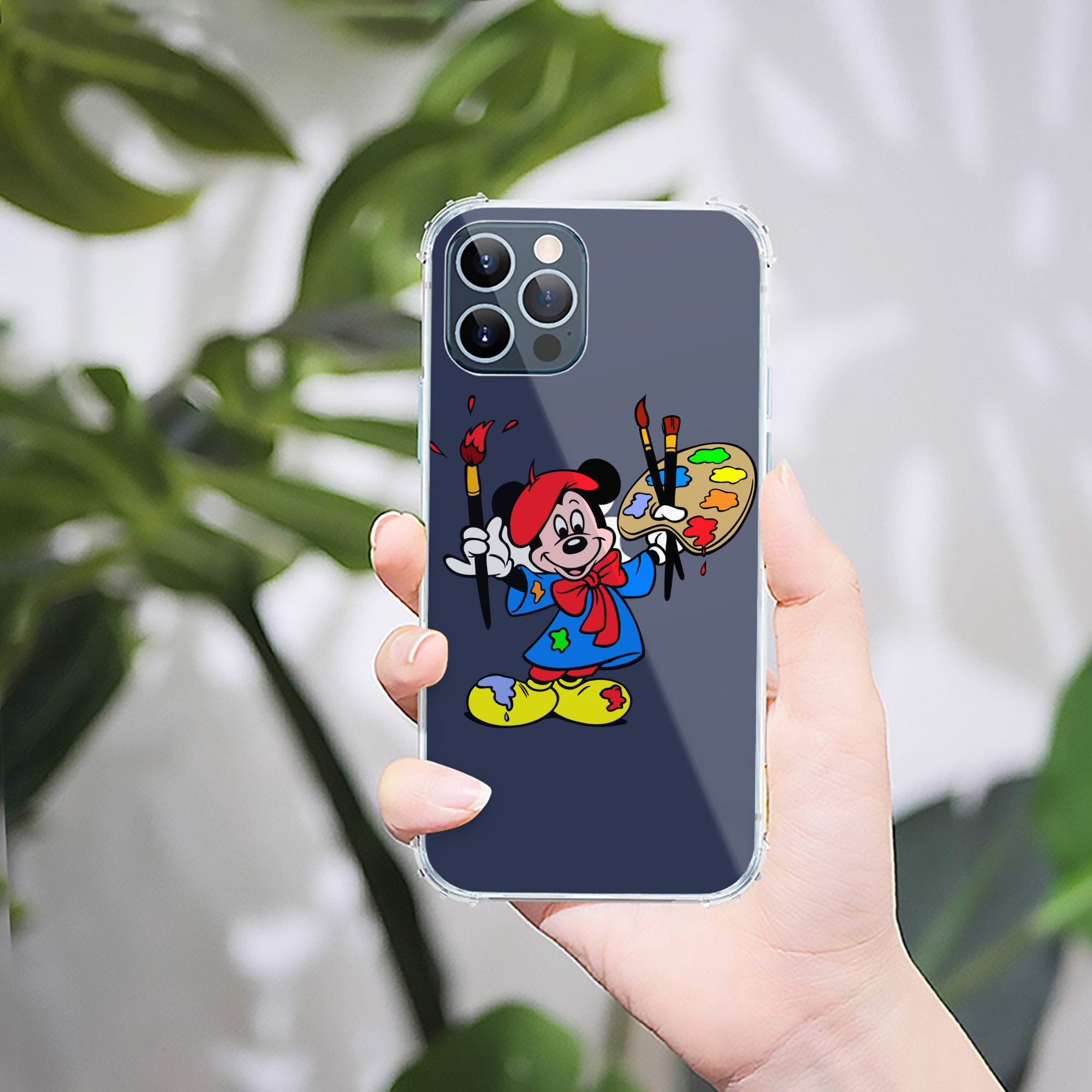 （画像用） ミッキーマウス Mickey Mouse 【iPhone 12シリーズ対応】透明スマホケース（クリアソフトケース）